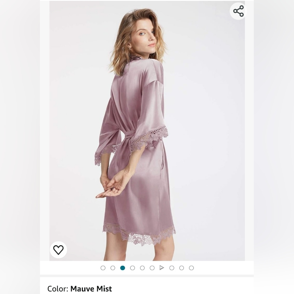 AW. Bridal Mauve Pink Robe